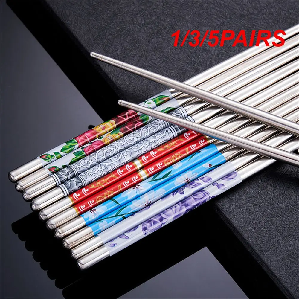 1/3/5PAIRS Portable Chopsticks Durable Light Weight 5 Options Available Food Grade Material Approximately 16g