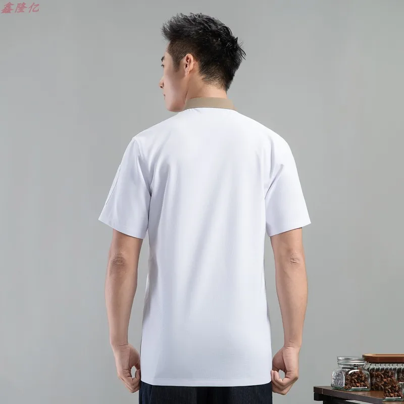 Uniforme de Chef d'hôtel, Restaurant occidental Steakhouse, vêtements de travail d'été à manches courtes, vêtements de Chef de boulanger de cantine