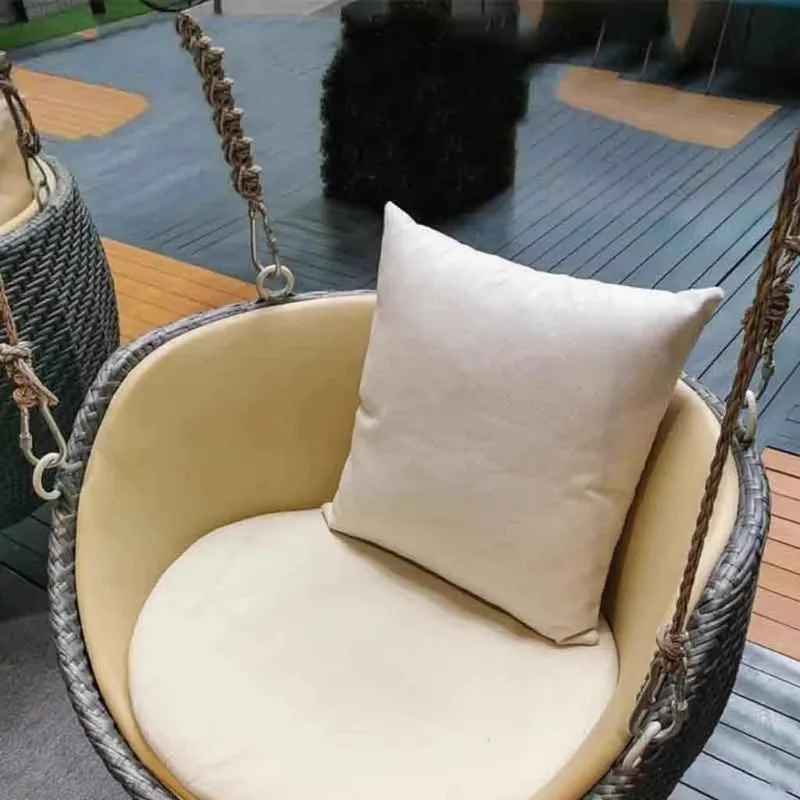 Hanging Basket Rattan Chair Indoor Swing Single Seat Rocking Chair Balcony Lazy Leisure Seating Indoor Outdoor Furniture