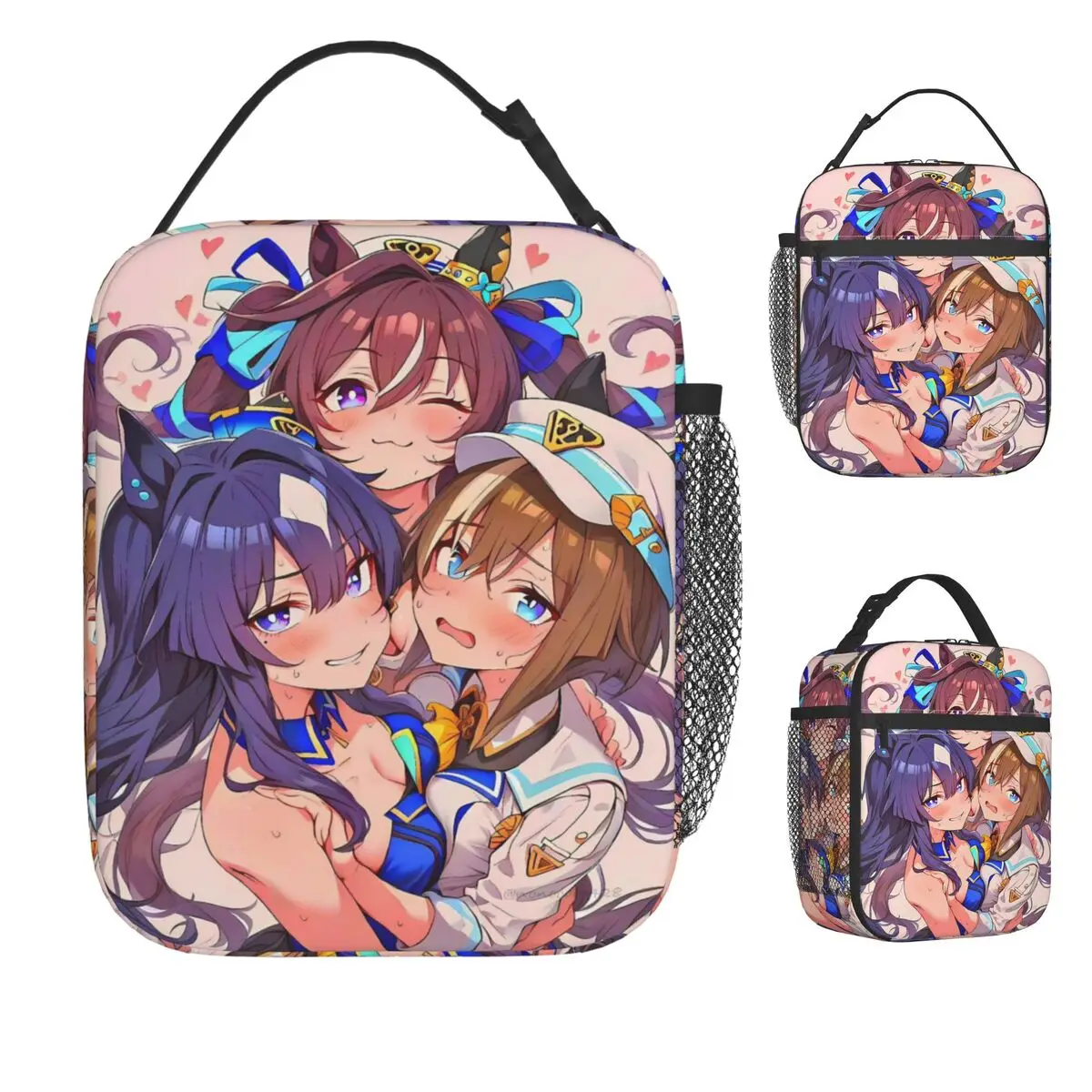 

Uma Musume Pretty Derby аниме сумка для обеда для ребенка ланч-бокс забавная сумка-холодильник для пикника на открытом воздухе удобные оксфордские термосумки для обеда