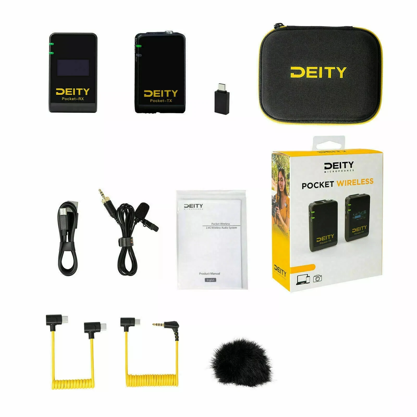 

Deity Pocket Wireless Mobile Kit for DSLR Camera Android Phones Wireless Microphone System Receive Transmitter Kit