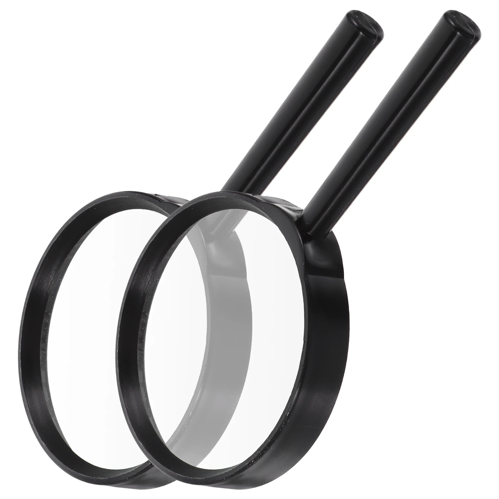 

2Pcs 3X Handheld Magnifying Glass 75Mm with Non-Slip Handle for Reading Newspapers Books Seniors Nature Exploration Close