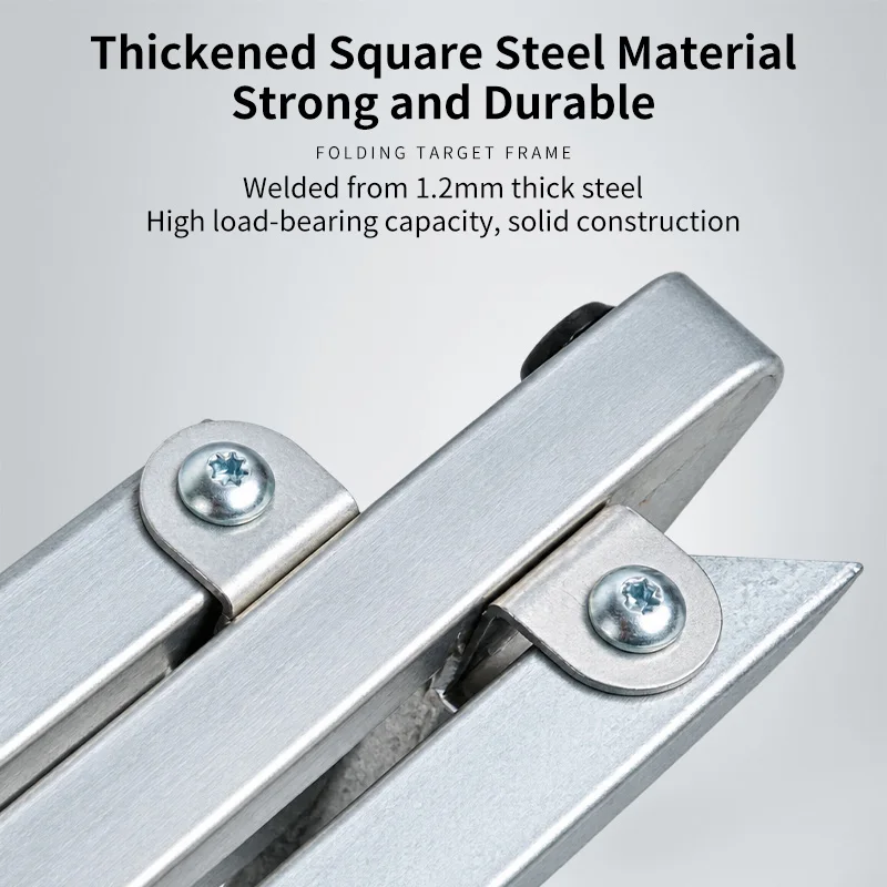 Archery Target Support Bracket 1.2mm Thick Square Steel Anti‑Tipping Target Holder for 50cm+ EVA Straw Target Outdoor