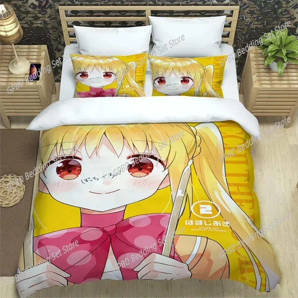 

Anime Bocchi the Rock Kessoku Band 3D Duvet Cover Bedding Set Comforter Linen Pillowcases Home Decor Single Double King Queen