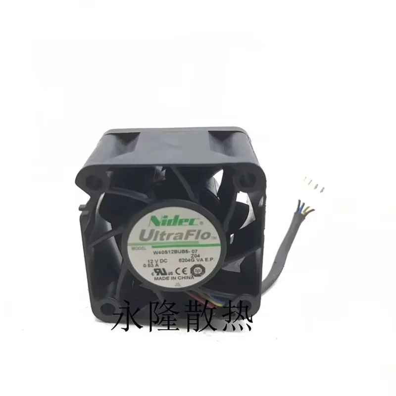 

Original W40S12BUB5-07 40 * 40 * 28MM 4CM 12V 0.53A 4-wire temperature control server Cooling fan