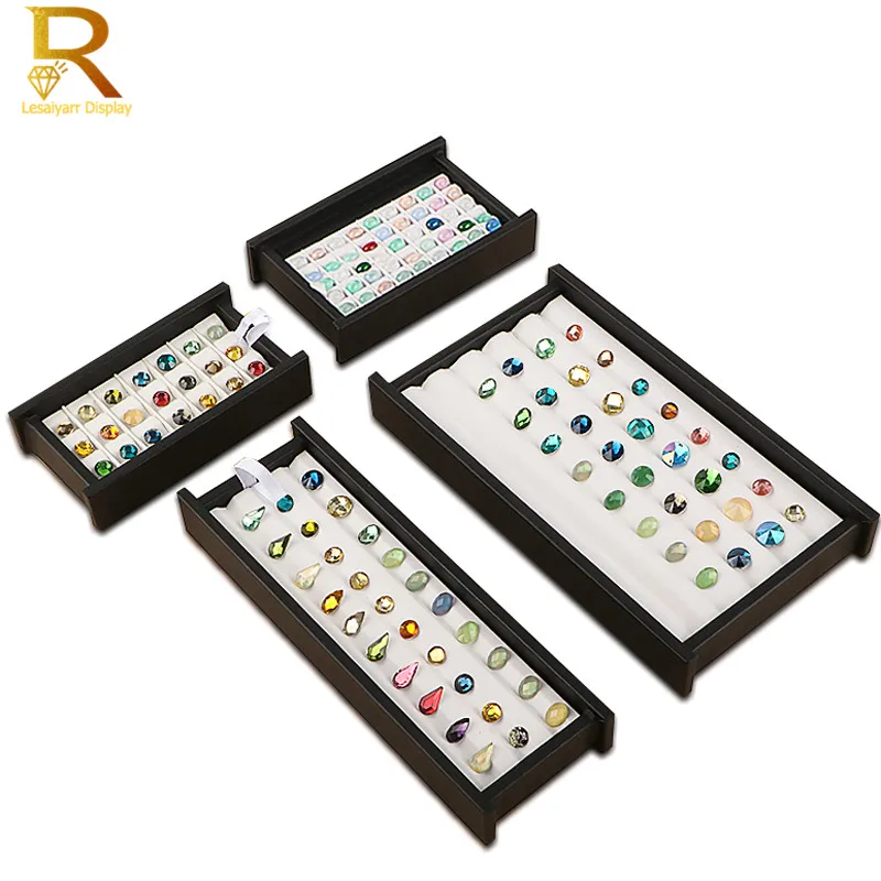 

Jewelry Gems Carry Travel Display Box Show Gemstone Organizer Holder Loose Diamond Presenting Stand Tray Gem Stone Storage Case