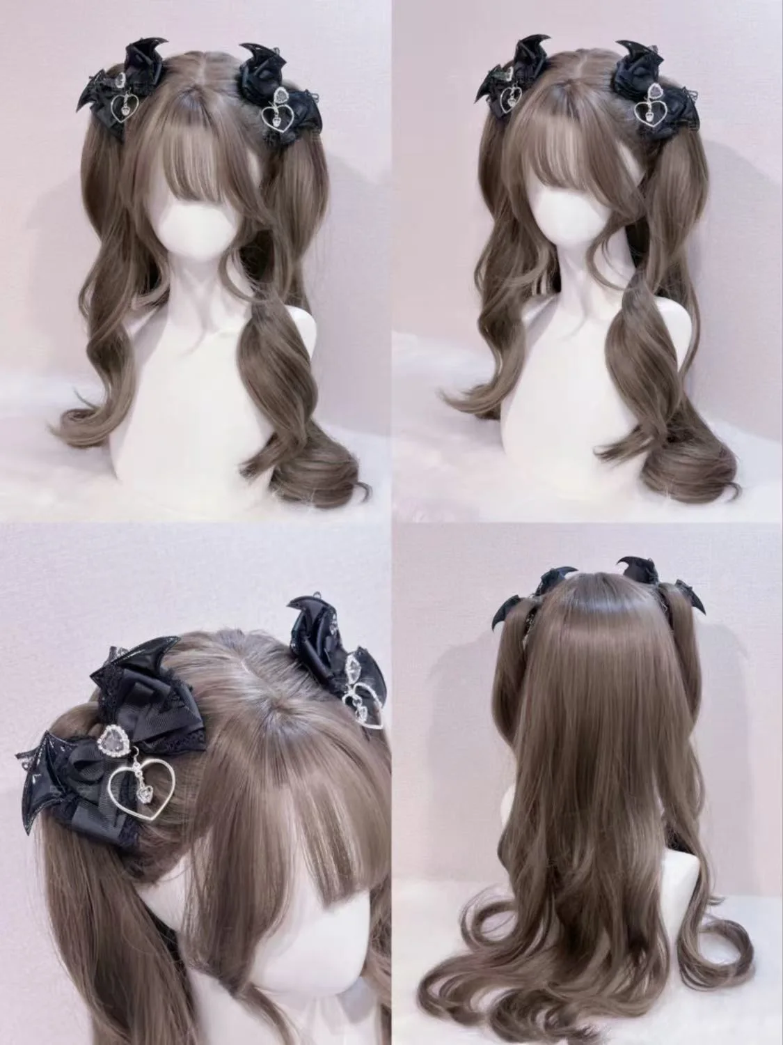 Vrouwen Punk Duivel Vleugel Boog Haar Clip Y2K meisje Harajuku Gothic Subcultuur Zoete Lolita Haar Clips Pins Haarspeld Haarspeldjes