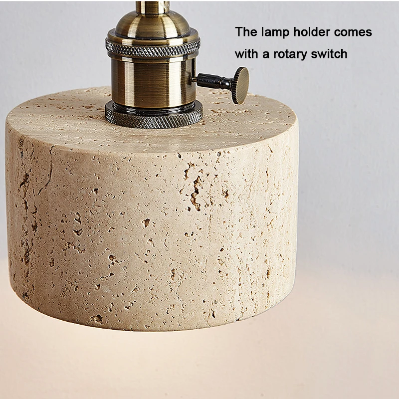 

Yellow Cave Stone LED Pendant Lamp Japanese Wabi Sabi Style for Bedroom Homestay Designer Restaurant Modern Home Decor Lighting