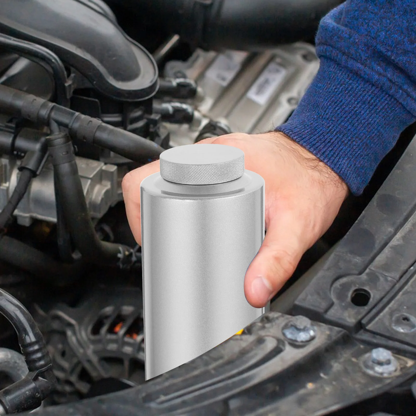 

1Set Radiator Reservoir Tank Aluminum 800ml Capacity Leak Resistant Coolant Overflow Tank Universal Car Cooling Accessories Kit