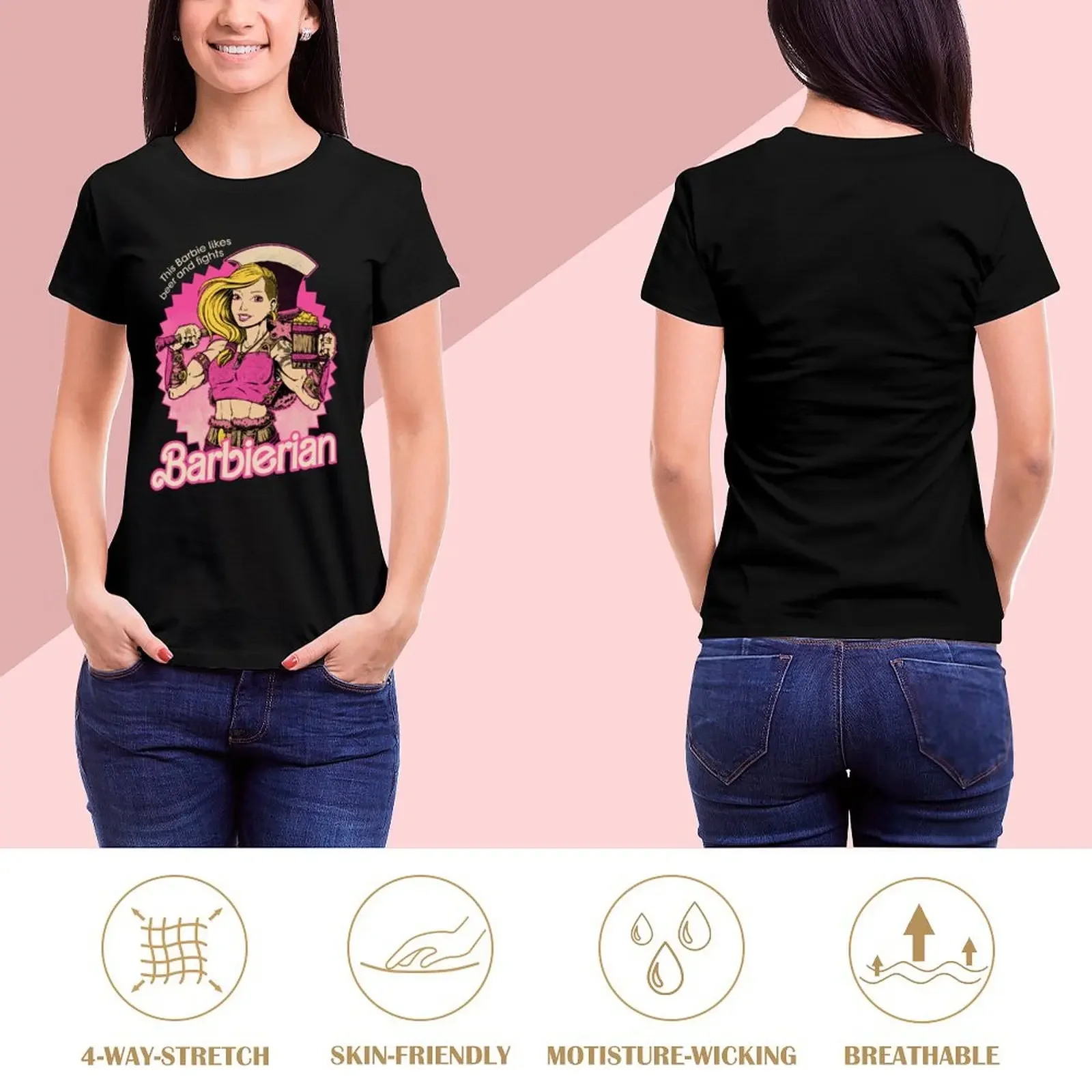 Barbarian Doll - Powerful RPG Doll T-Shirt animal prinfor vintage t-shirts for Women graphic tees