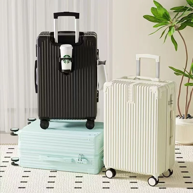 

New 2025 Password Lo Lage Carry-On Suitcase for Travel And Flight Men's Retro Sle ABS PC Material Cheered Pattern