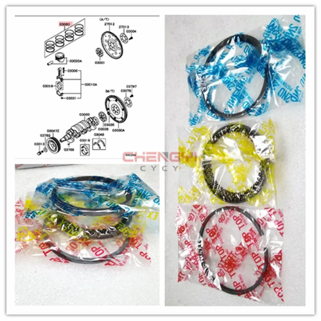 4G93 4G94 Piston Rings Set For Carisma Colt Fto Mirage Pajero IO Mini CS6W H67W H77W MN183585