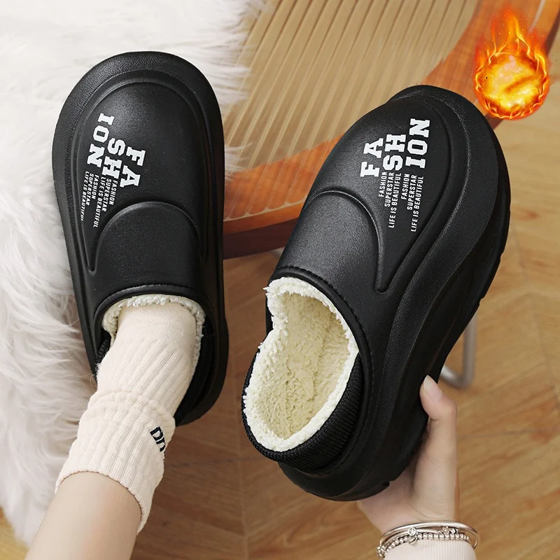 شباشب قطنية دافئة ومغطاة بالكامل، للترفيه في الهواء الطلق، غير قابلة للانزلاق، مقاومة للماء، أحذية قطنية مقاومة للبرد #5