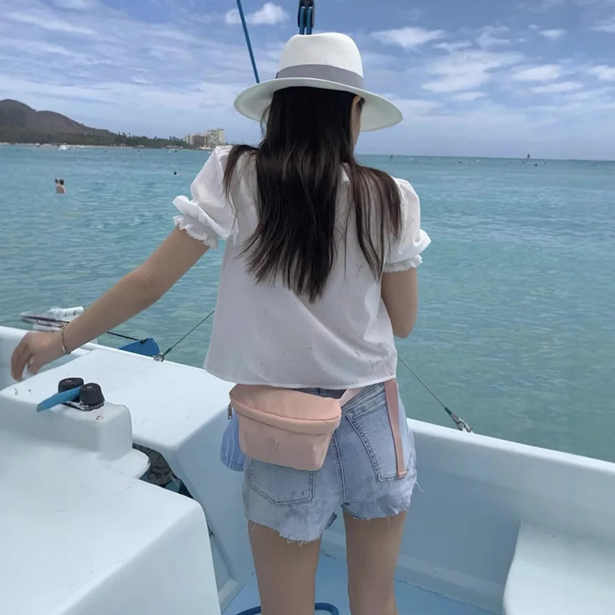 قميص نسائي صيفي من Tannat H25 Dongda Gate كاجوال متعدد الاستخدامات من القطن الخالص بحاشية مكشكشة ورقبة على شكل حرف v وأكمام ق...