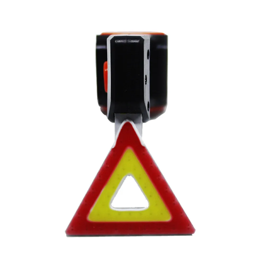 

USB Rechargeable Bike Taillight LED Rear Light Triangle Warning Shape 5 Modes Ip63 Waterproof Cycling Safety Flashlight Fit
