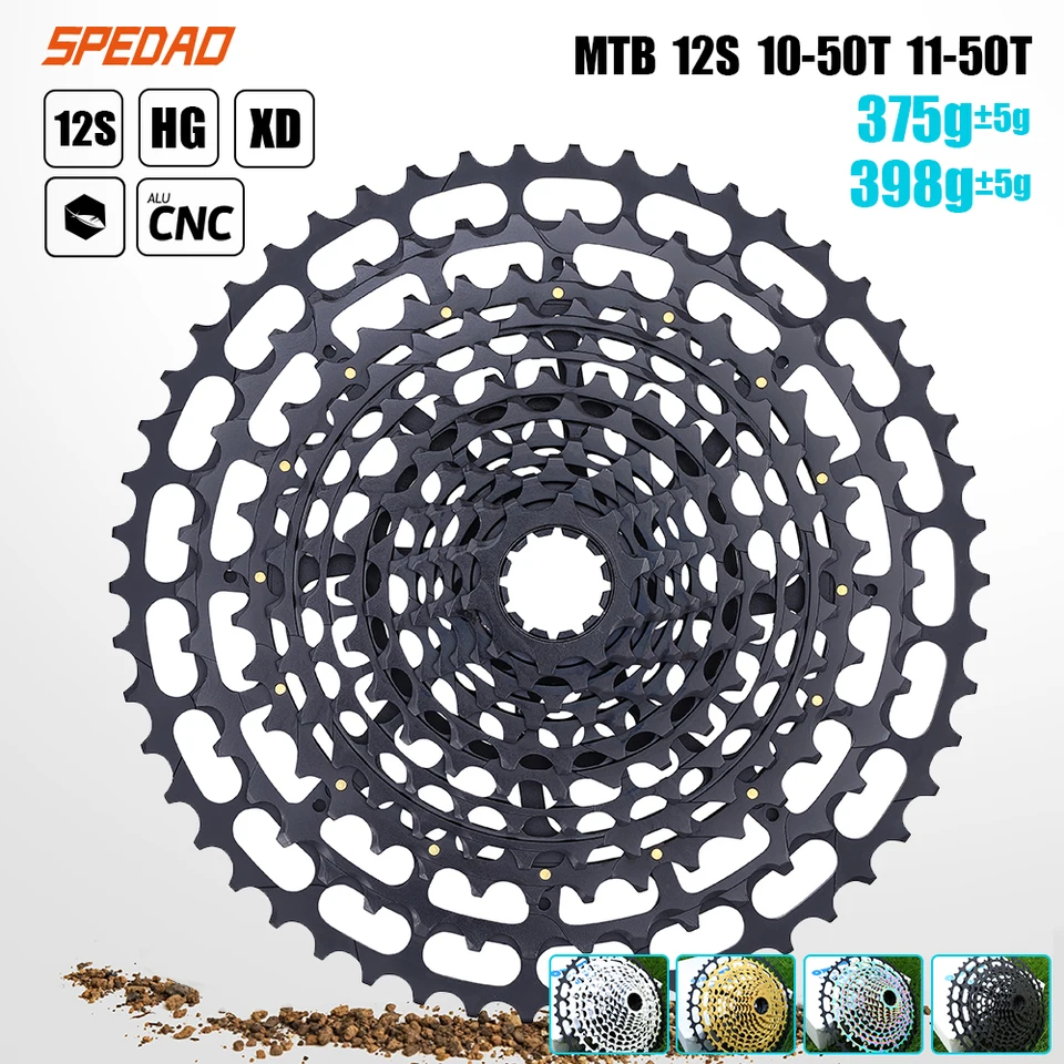SPEDAO 12s Cassette 10-50T 12 speed CNC MTB Bike Freeewheel 11-50T