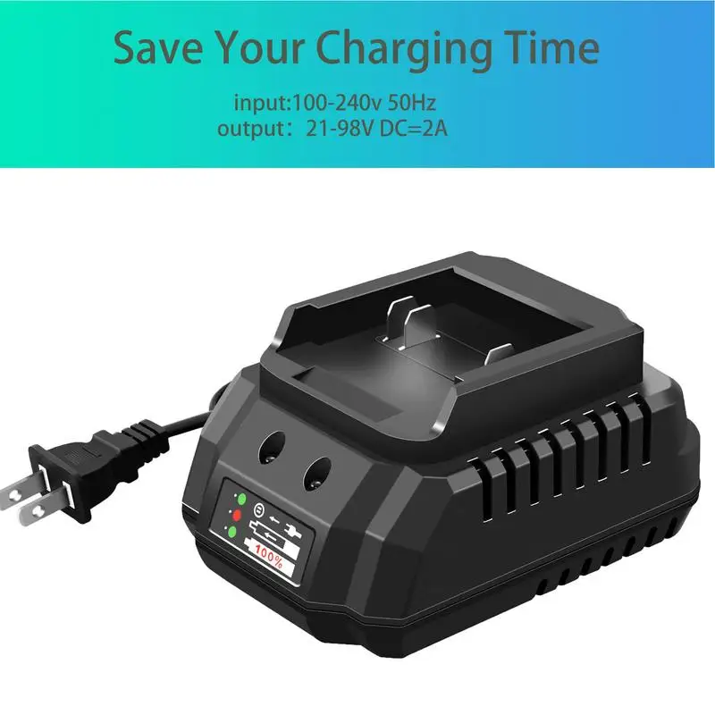 Electric Drill Battery Charger 21V High Power Smart Lithium Ion Charger Universal Fast Charging Wrench Holder Humanized Electric