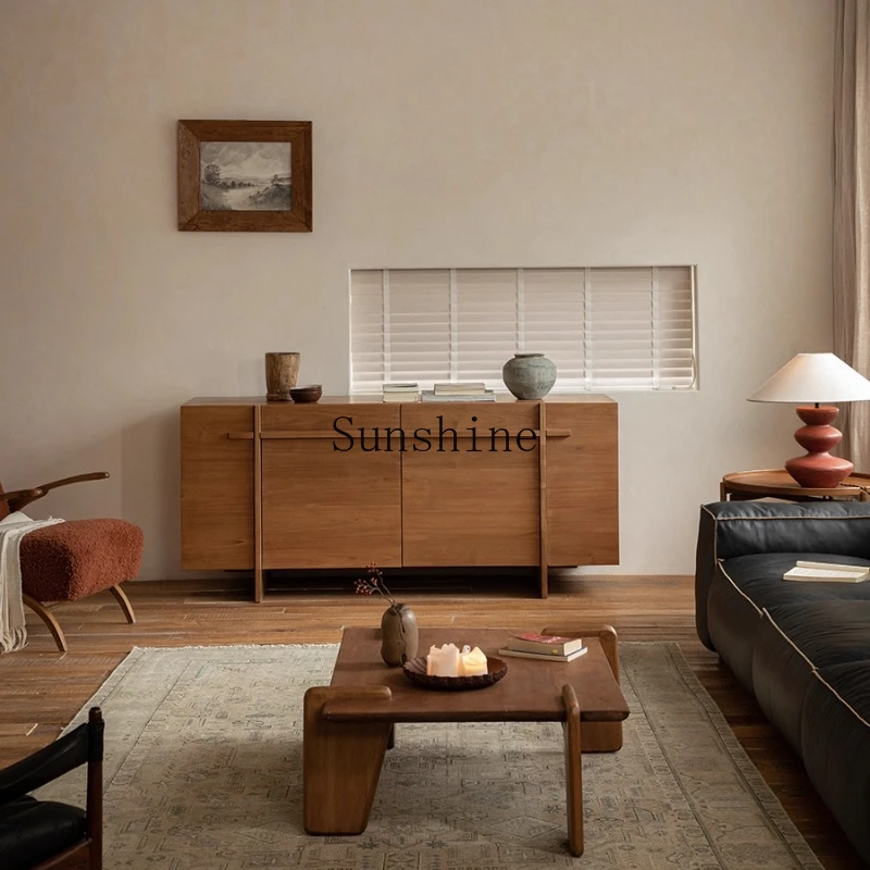 

Retro style all solid wood living room storage bedroom storage cabinet