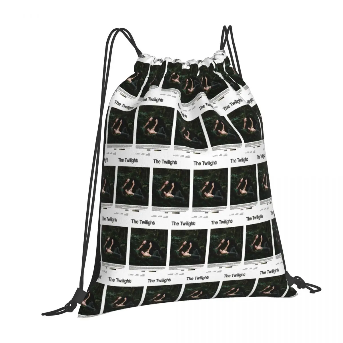 Twilight Movie Poster Backpacks Fashion Drawstring Bundle Pocket Sports Bag Book Bags for Travel School