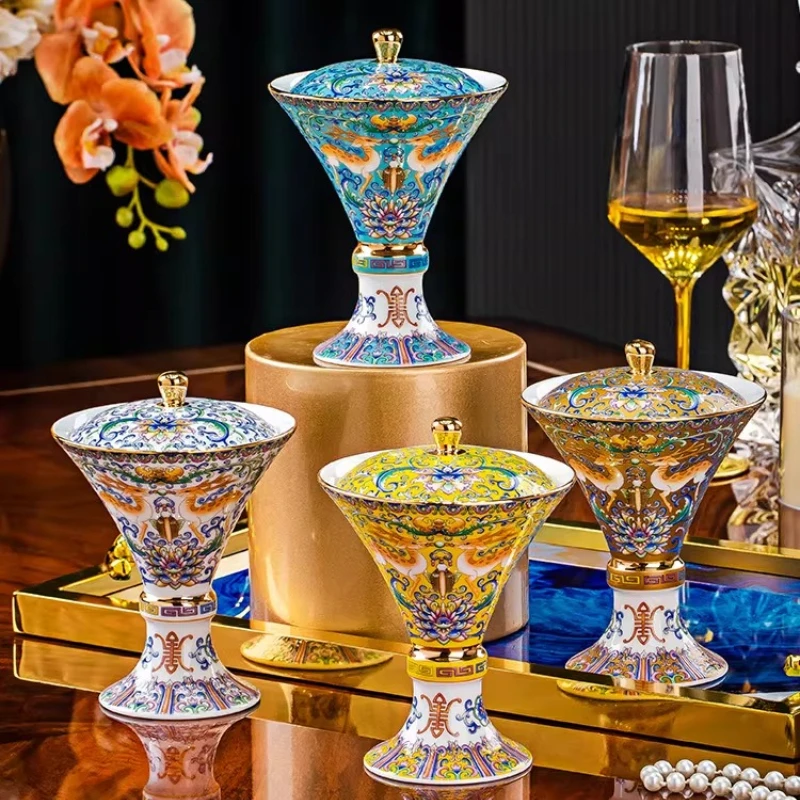 

Цзиндэчжэнь, цвет эмали, маленькая чайная чашка, китайский костяной фарфор, чашки для чая с молоком, высокая чаша, керамическая чайная посуда, великолепные товары для дома