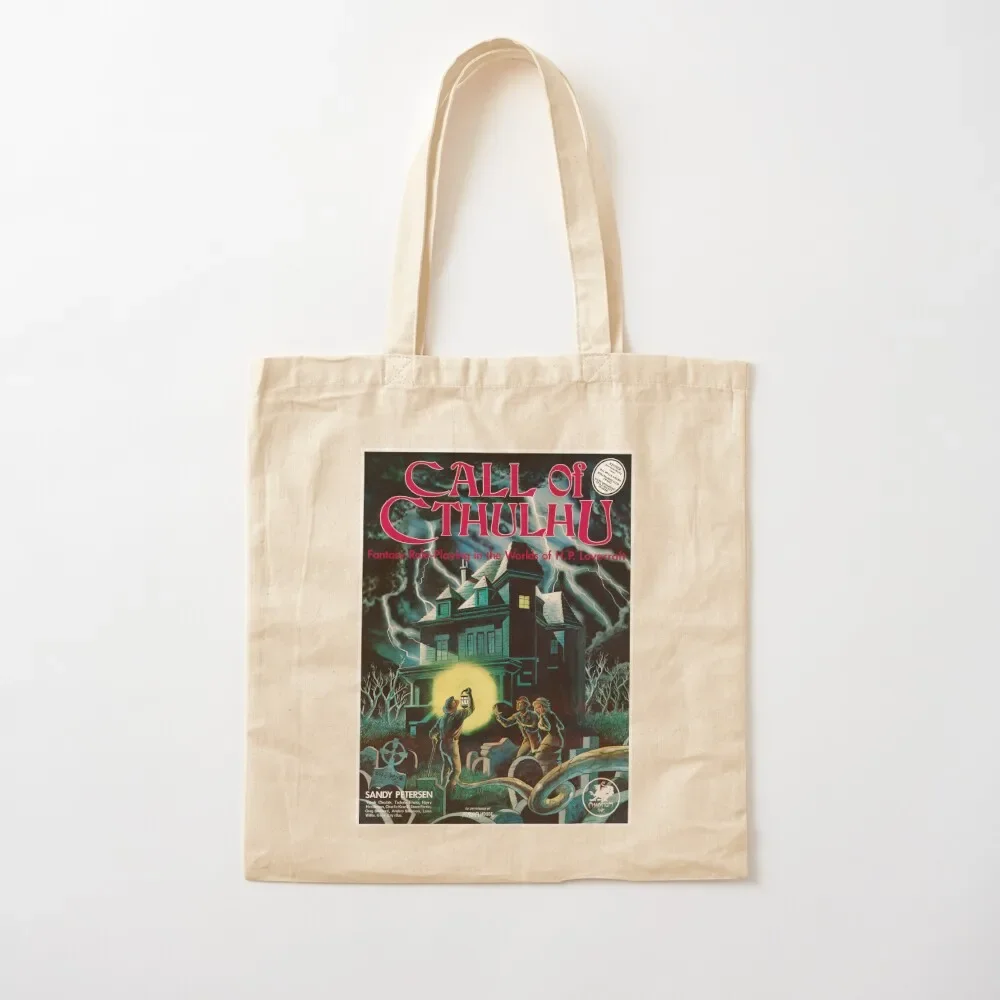 

Call of Cthulhu 1st Edition Cover Tote Bag bag for beach Beach bag Canvas reusable shopping bags