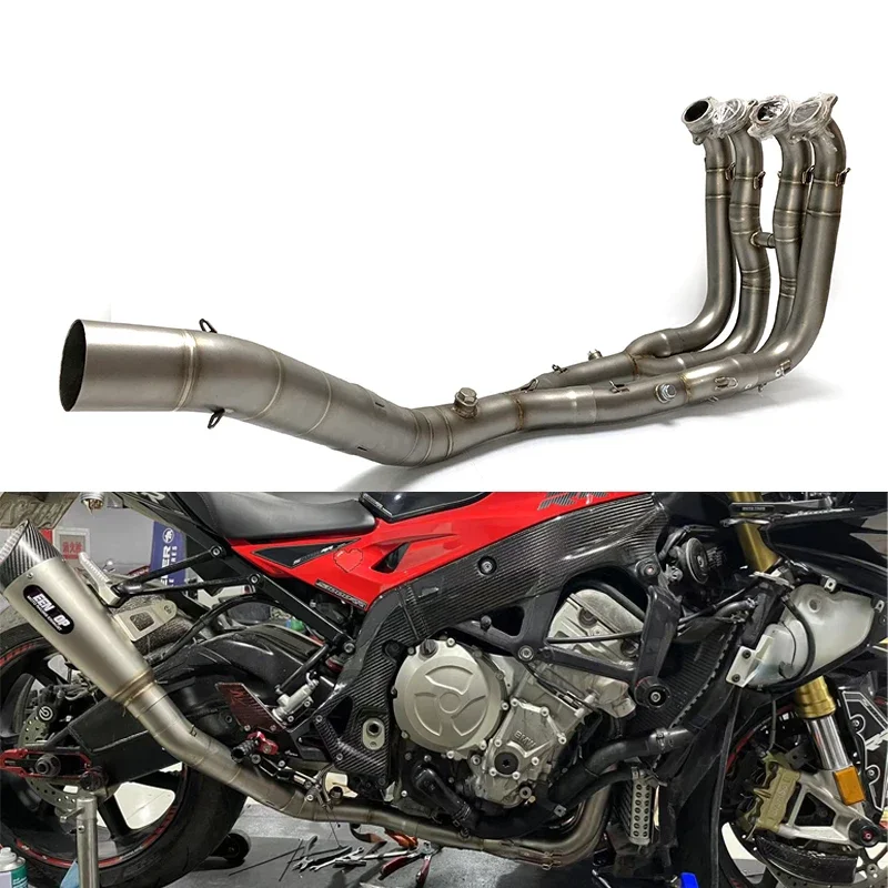 High performance Motorcycle Full Exhaust system for BMW S1000RR exhaust pipe 2010~2018  S1000R Exhaust elbow down pipe 60.5mm