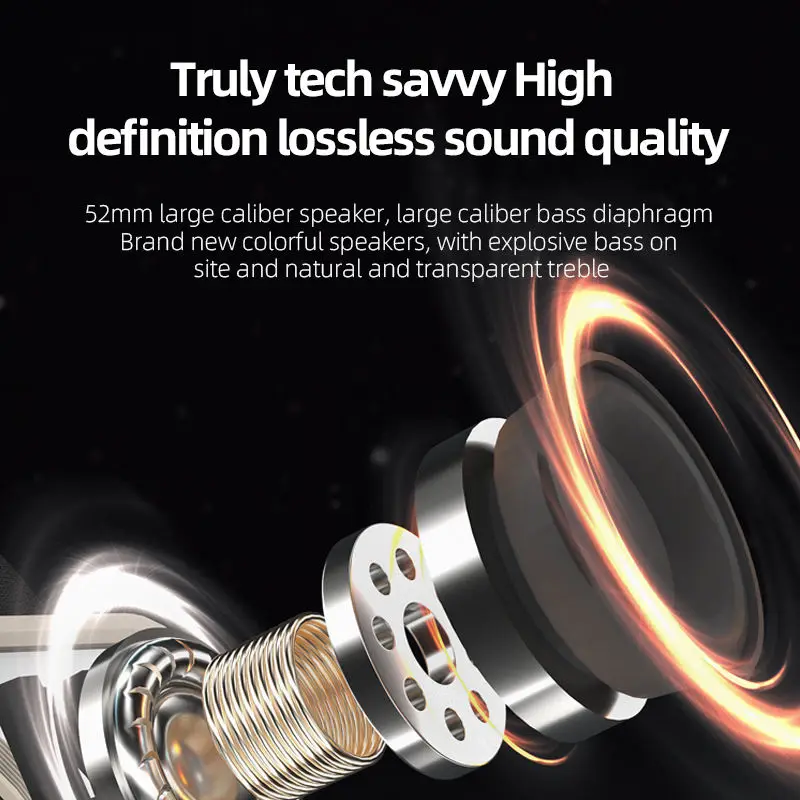 Abyss Mirror Wireless Bluetooth Speaker Desktop Music Player with Rhythmic Light Mini Portable HIFI Soundbox TWS TF Card Play