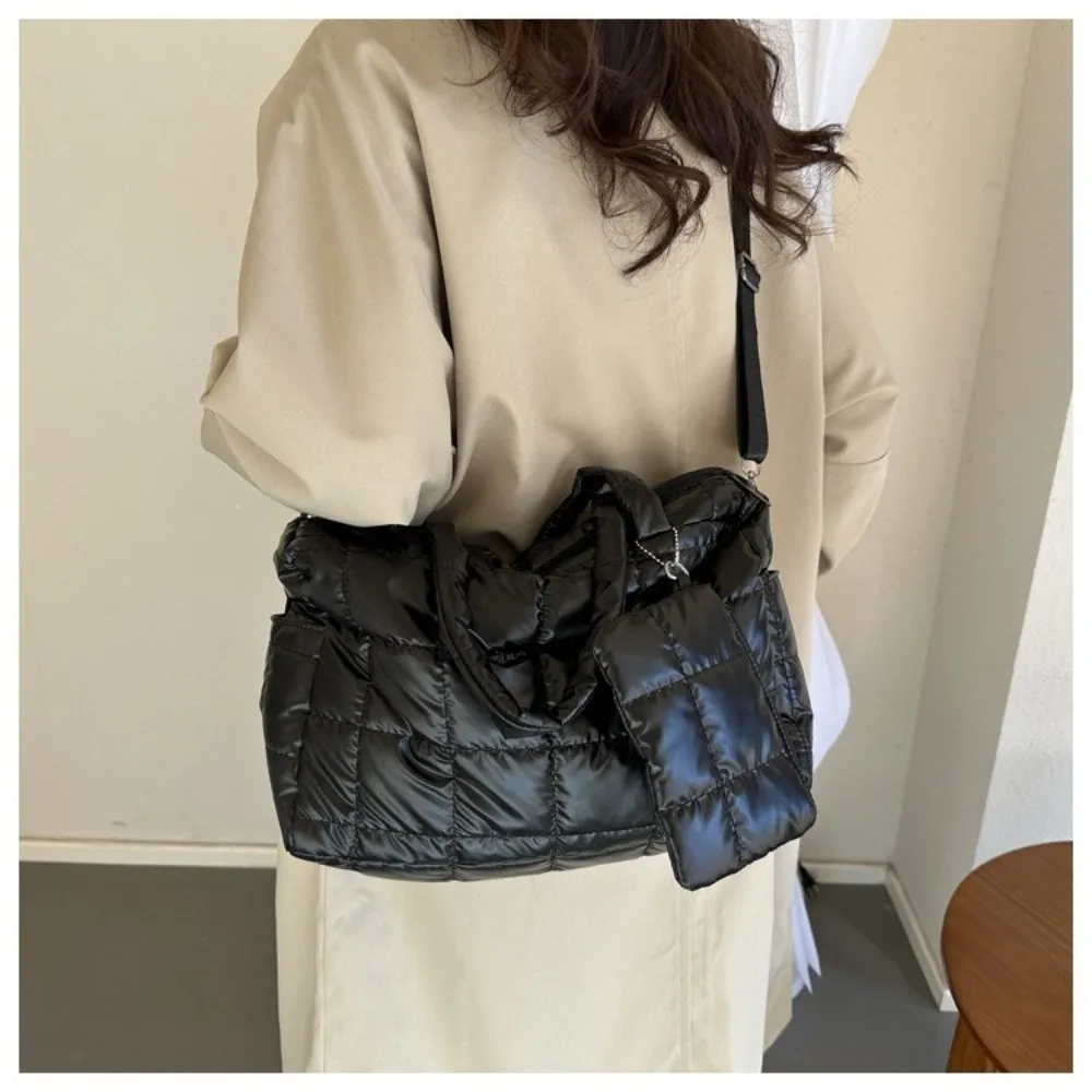 

Повседневная сумка через плечо большой вместимости, легкая стеганая хлопковая сумка, сумка через плечо