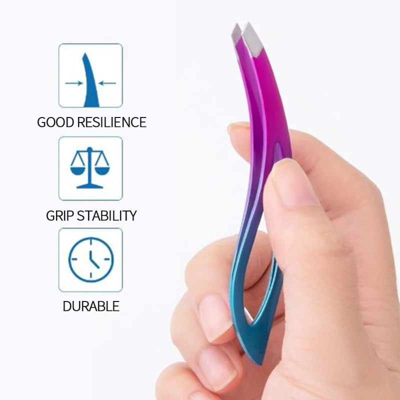 Eyebrow Hair Removal Tweezers Clip Eyelash Extensions Tweezers for Volume Eyelashes Stainless Steel Lash Eyebrow Tweezers