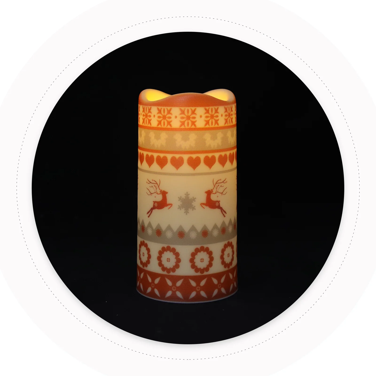 

3Pcs LED Christmas Flameless Xmas Party Decor Operated Decorative Xmas Light Ornament Indoor Home