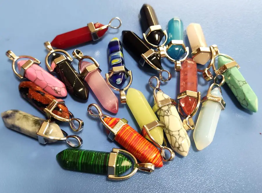 Großhandel 30 Stück Sortierte Heilende Chakra-Kugelstein-Kreuzanhänger Halsketten für Männer und Frauen Trendiger Schmuck – Detail 6