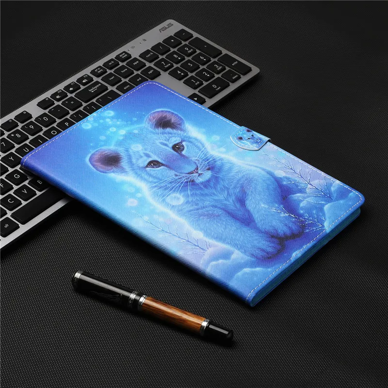 For Samsung Galaxy Tab A 10 1 2019 Case PU Leather Cute Animal wallet Magnetic Tablet Cover for Galaxy Tab A 10.1 T515 T510 Kids