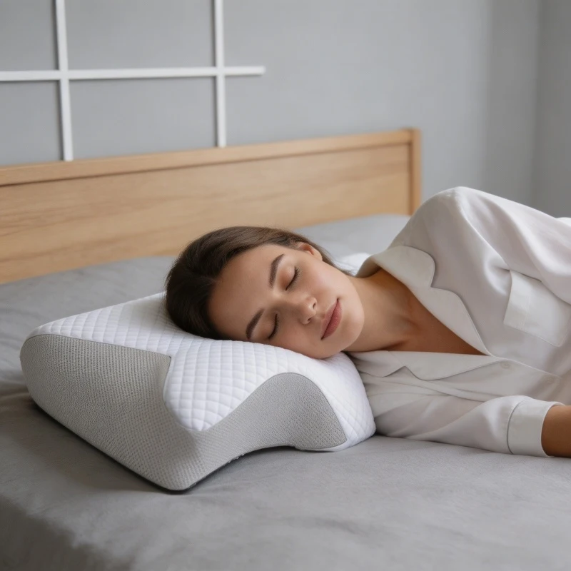 

Home Household Home Bed Sleep Use Butterfly Memory Foam Neck Pillow Slow Rebound Cervical Orthopedic