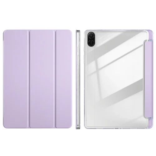 Imagen 2 del producto Funda trasera transparente acrílica dura para Honor Pad X8a, Funda para tableta con soporte triple de 11 pulgadas y portalápices para Funda Honor Pad X8A