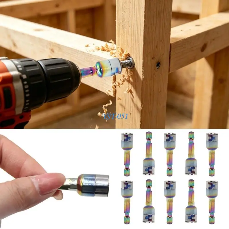 E15A 10Pcs Not Steel Ball Sleeve Screwdriver Socket Woodworking Tool