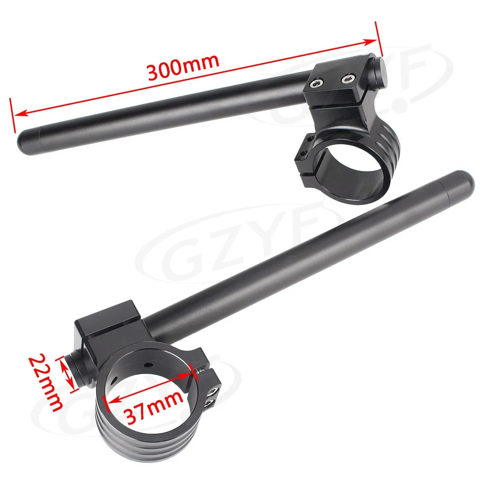 CNC 37mm Riser Clip-Ons handlebars Lift handle bar Fork Tube One Pair Black/Gold/Silver Motorbike Handbar Clipon