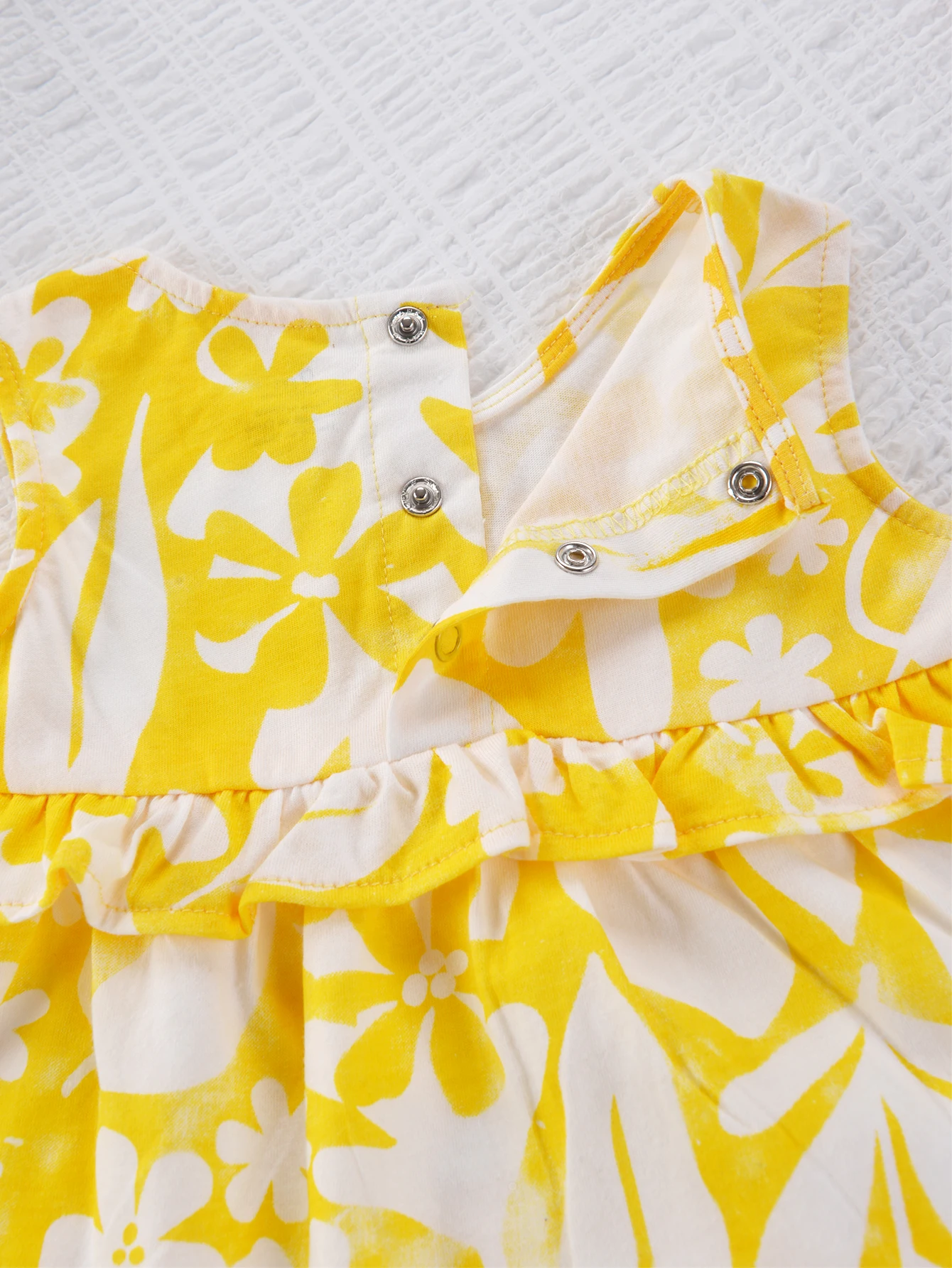 Sommer-Outfit für Babys (2-teilig), Baumwolle, Blumenmuster, ärmelloses/kurzärmeliges Oberteil, Bloomers-Shorts-Set, Freizeitkleidung für Kleinkinder, 9 Monate - 3 Jahre – Detail 8