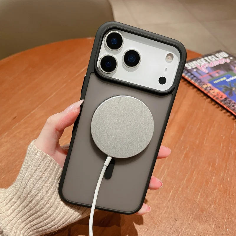 高級超薄型マットクリア MagSafe対応ケース iPhone 17 Air 16 15 14 Plus 13 Pro Max 磁気ワイヤレス充電対応カバー
