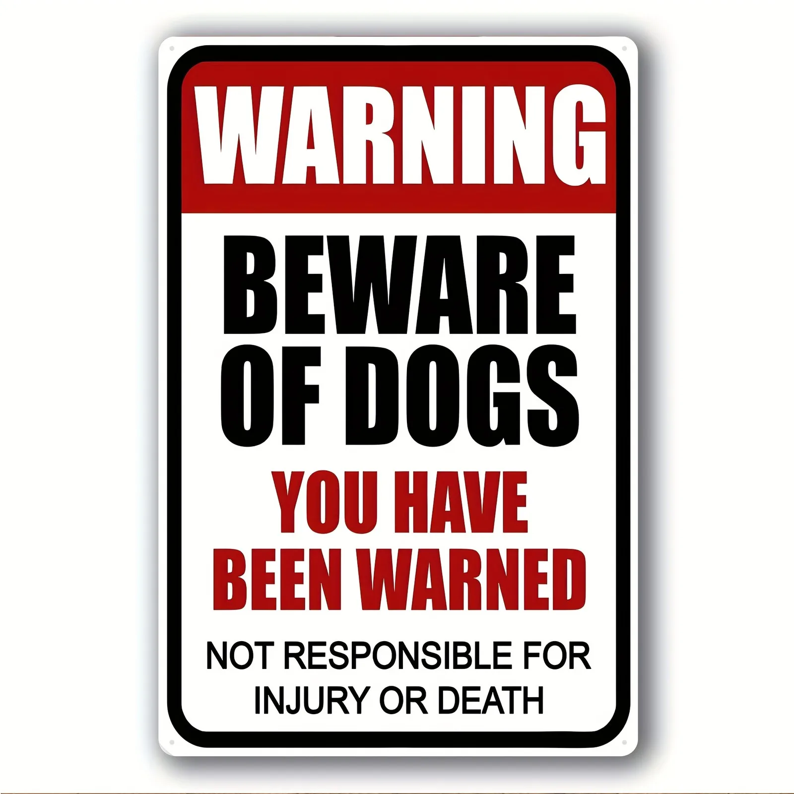Bold 'Beware Of Dogs' Metal Tin Sign Outdoor/Indoor Warning Decor for Home/Yard Metal Sign