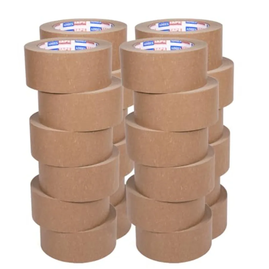 

ADHES Biodegradable Kraft Paper Tape Eco Friendly Packing Tape Writable Non-Coated Surface for Masking Sealing and Packaging Us