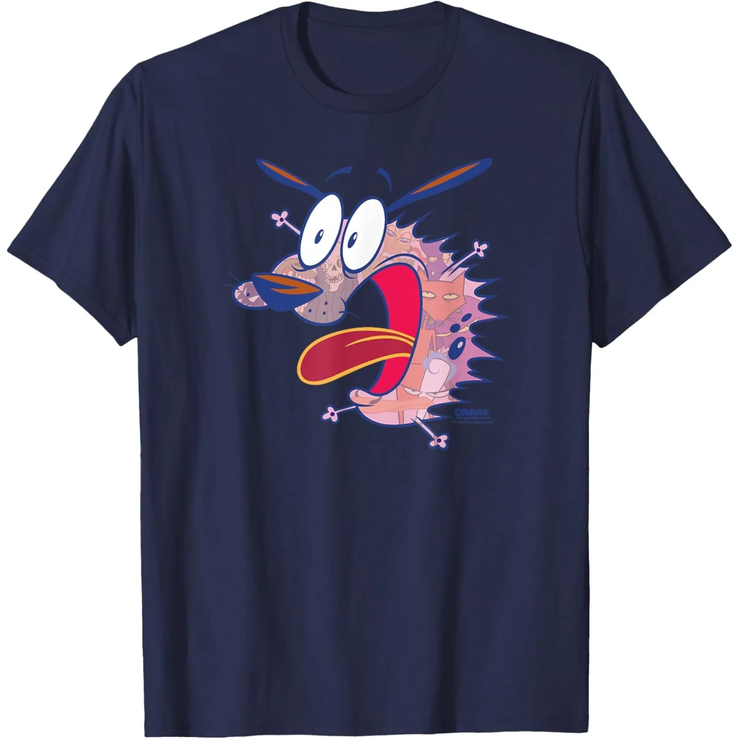 Courage The Cowardly Dog Evil Inside Graphic T-Shirt Soft Cotton Crewneck Tee for Men