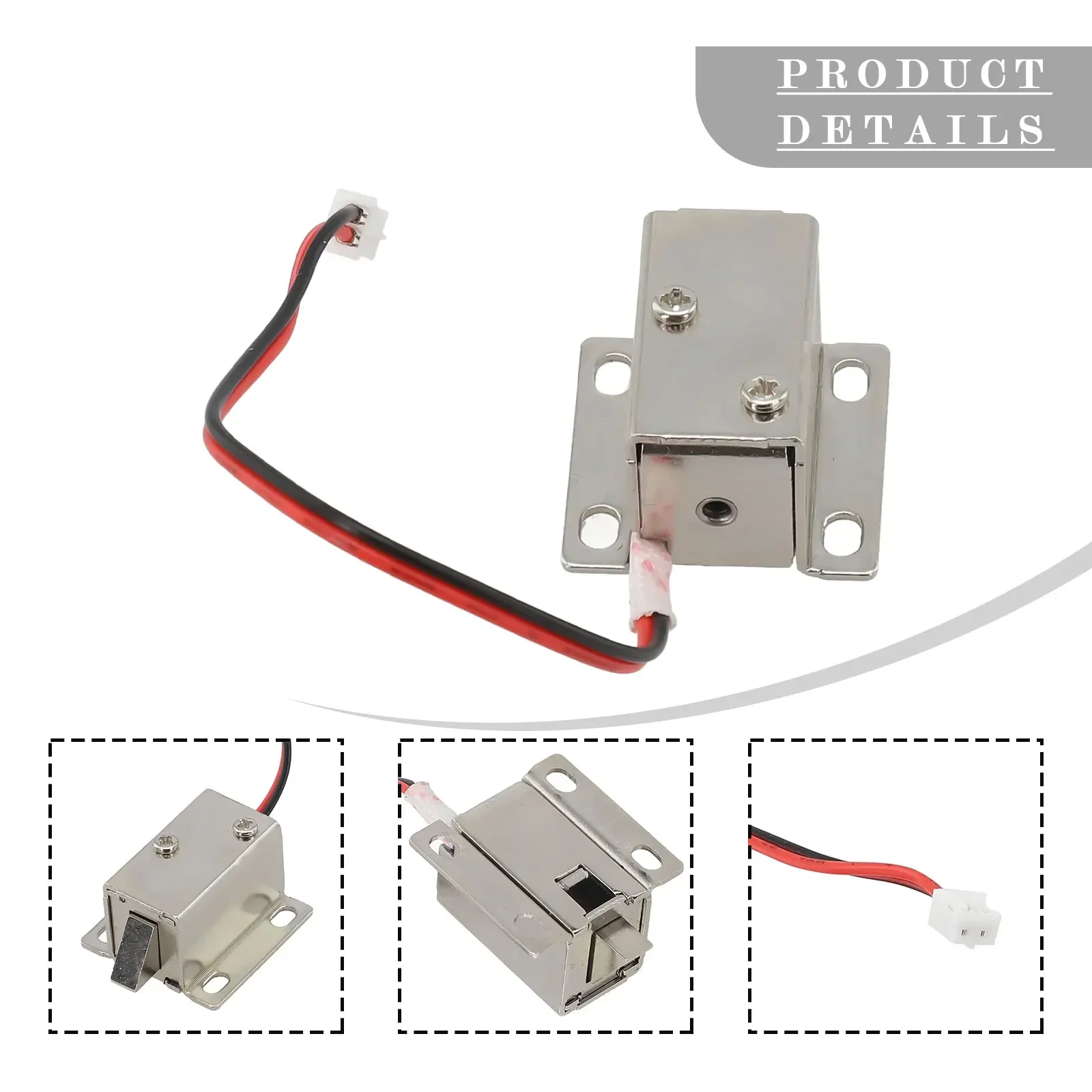 Imagem -04 - Fechadura Eletromagnética para Armazenamento de Gaveta Elétrica Dc6v 24v Armário de Arquivo Controle de Acesso Parafuso Elétrico