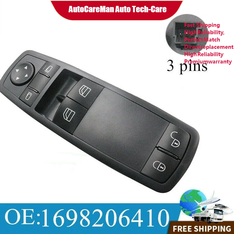 

Power Window Switch Fit For Mercedes-Benz Hatchback W169 W245 B200 New 1698206410