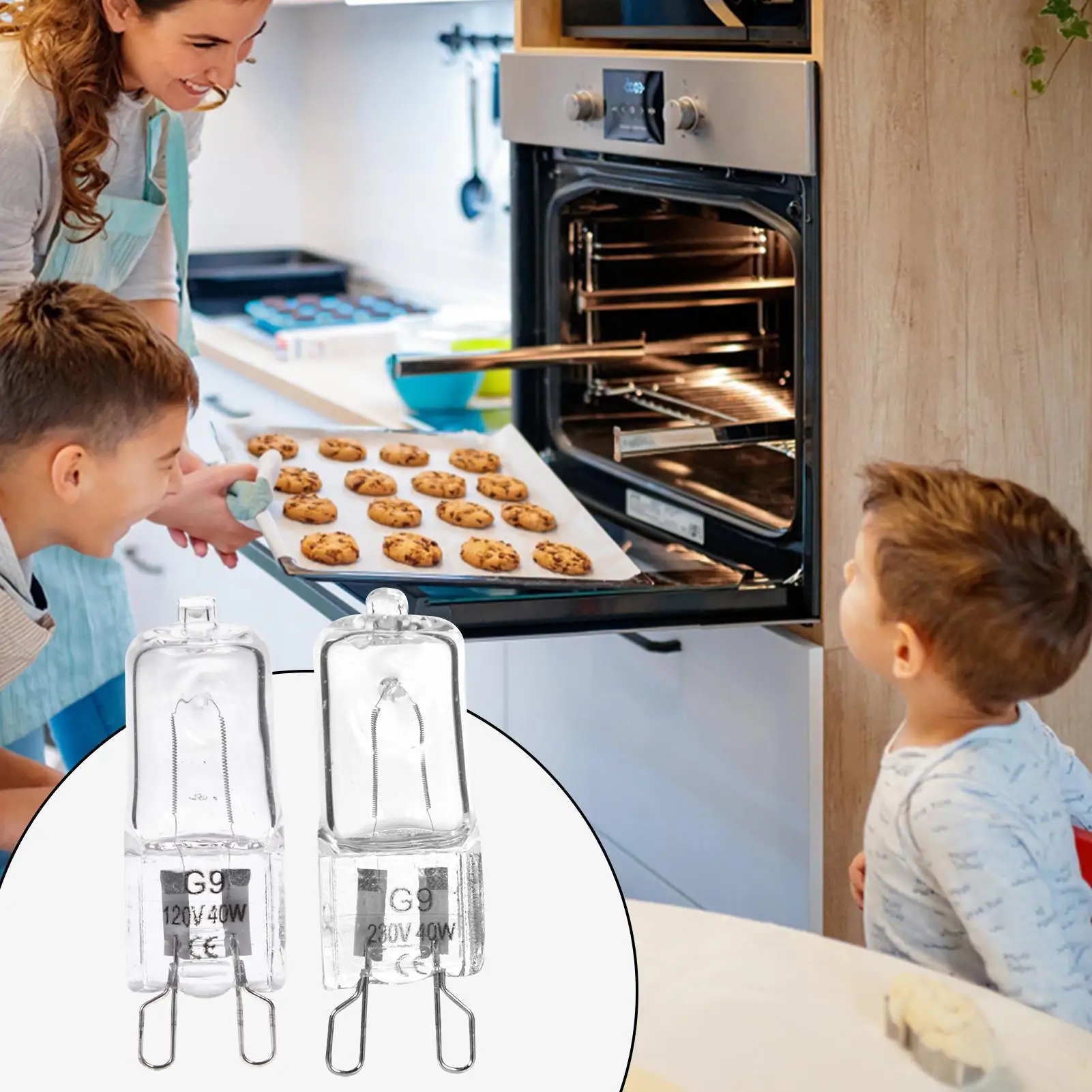 G9 Oven Light High Temperature Resistant Durable Halogen Bulb Lamp For Refrigerators Ovens Fans 40W 500℃ Pin Bulb 110V-240V