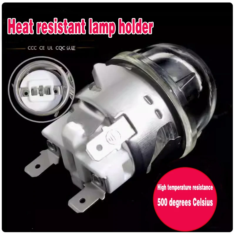 Bakeware accessory lamp holder Light socket for oven components 220V resistant to high temperature up to 500 degrees Celsius