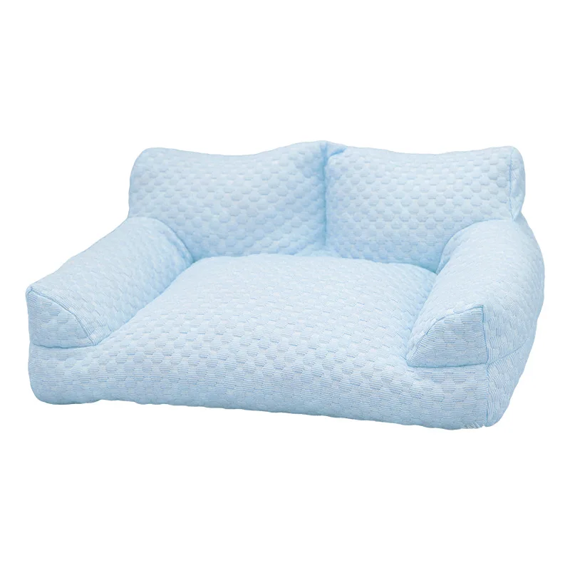 Pet Cooling Sofa Bed Summer Ice Silk Cushion for Dogs Cats All Breeds Skin-friendly Non-toxic Sleeping Nest