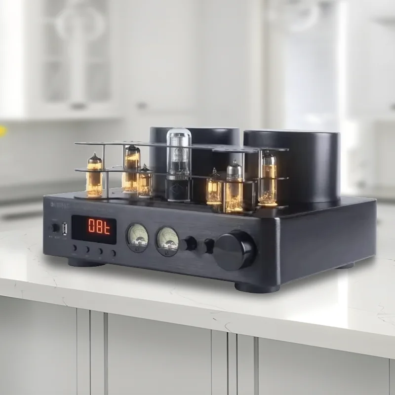 Hifi-Röhrenverstärker 200 W + 200 W Hochleistungs-Fieber Vorstufe Audio-Lautsprecherverstärker Heimkino Bluetooth 5.0 Unterstützt 4-8 Ω-Lautsprecher