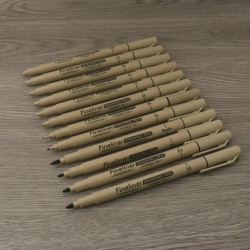 3pc/4pc/5pc/6pc pack fine-tipped drawing pens drawing syringe pens suitable for diary writing line drawings comic lines