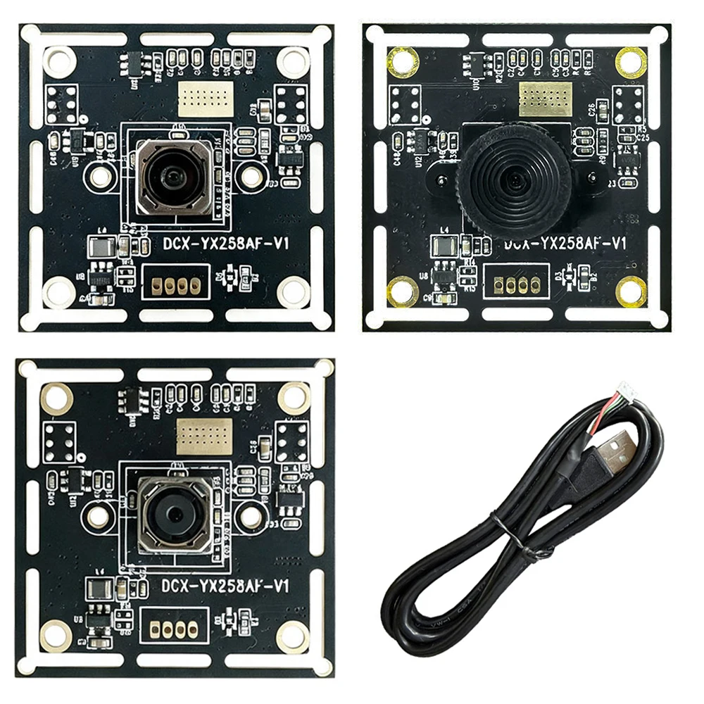 IMX258 Industrial Camera Module with 12MP 4K HD USB Driver Free UVC 30fps Auto-focusing for Document Shooting Face Recognition