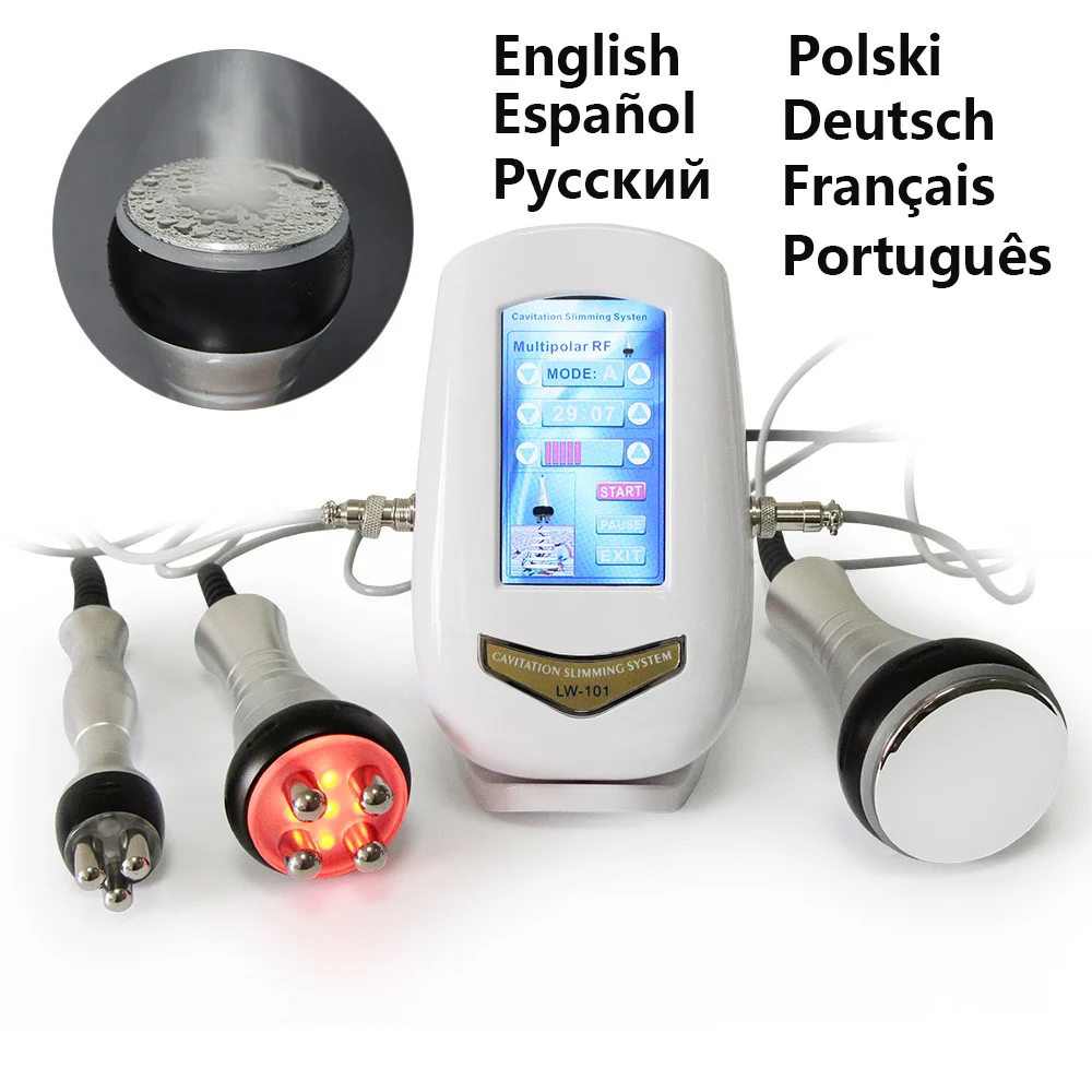 

40K Ultrasonic Cavitation RF Slimming Machine 3 In 1 RF Skin Care Tighten Anti-wrinkle Body Weight Loss Device